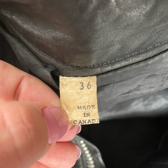 Vintage Black Leather Jacket | Small - Picture 6 of 7